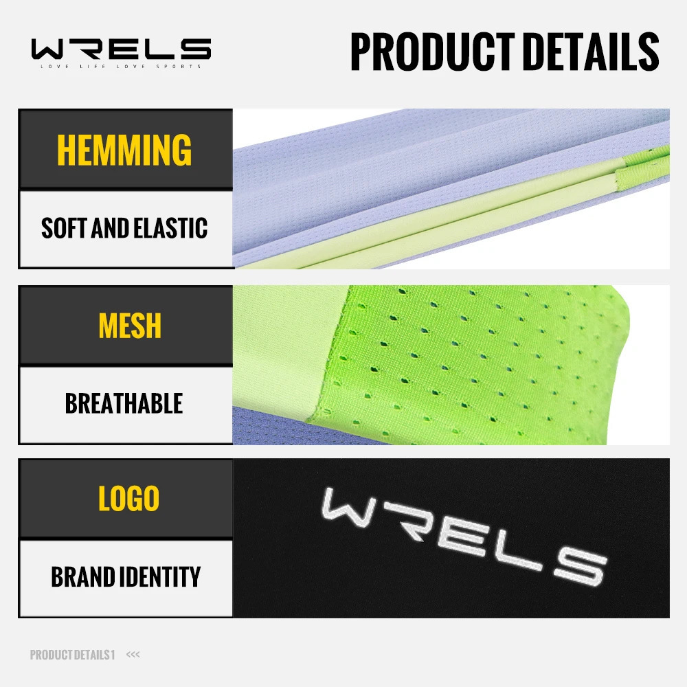 WRELS Headband Sweat Bandage Sport Head Hair Band Workout Tennis Fitness Jog Basketball Running Women Men Sweatband 250529