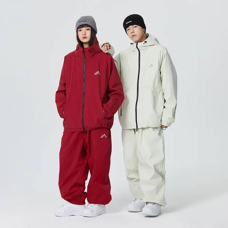 Ddmyoutdoor New Adult Skiing Suites Couple Loose Warm Ski Clothes Winter Windproof Snow Tracksuit Pro Waterproof Snowboard Hoodie Pants Jogging Suit