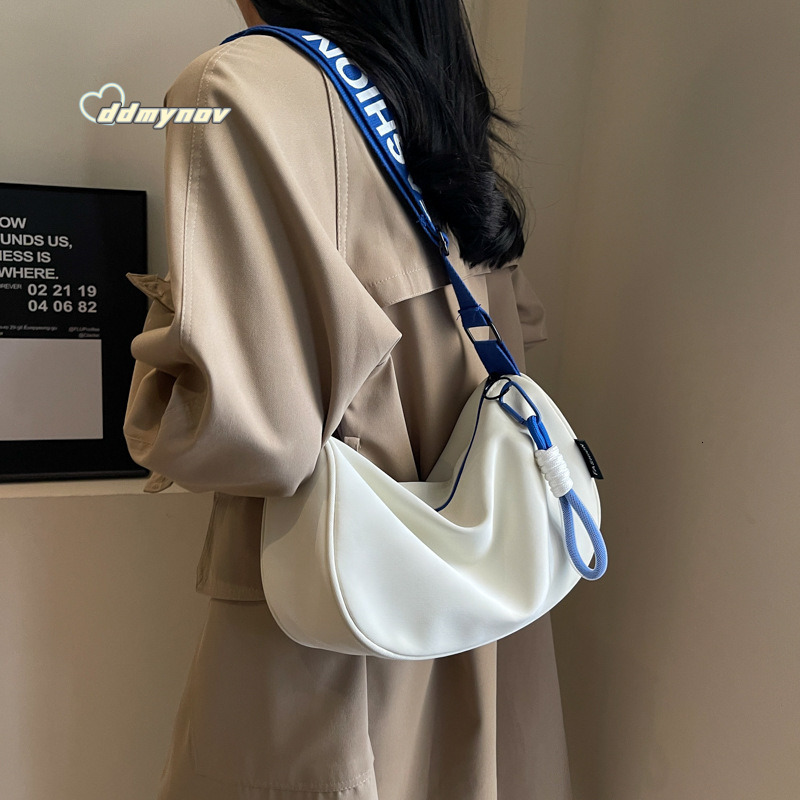 Waterproof Oxford Cloth Large Capacity Dumpling for Women, Niche New Versatile Sports Casual Crossbody with Lettering Shoulder Bag