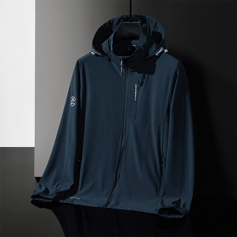 Ddmyoutdoor New Stretch Breathable Sun Protection Clothing For Men S Outdoor Skin Windbreaker UV Resistant Plus Size Jacket Jogging Suit