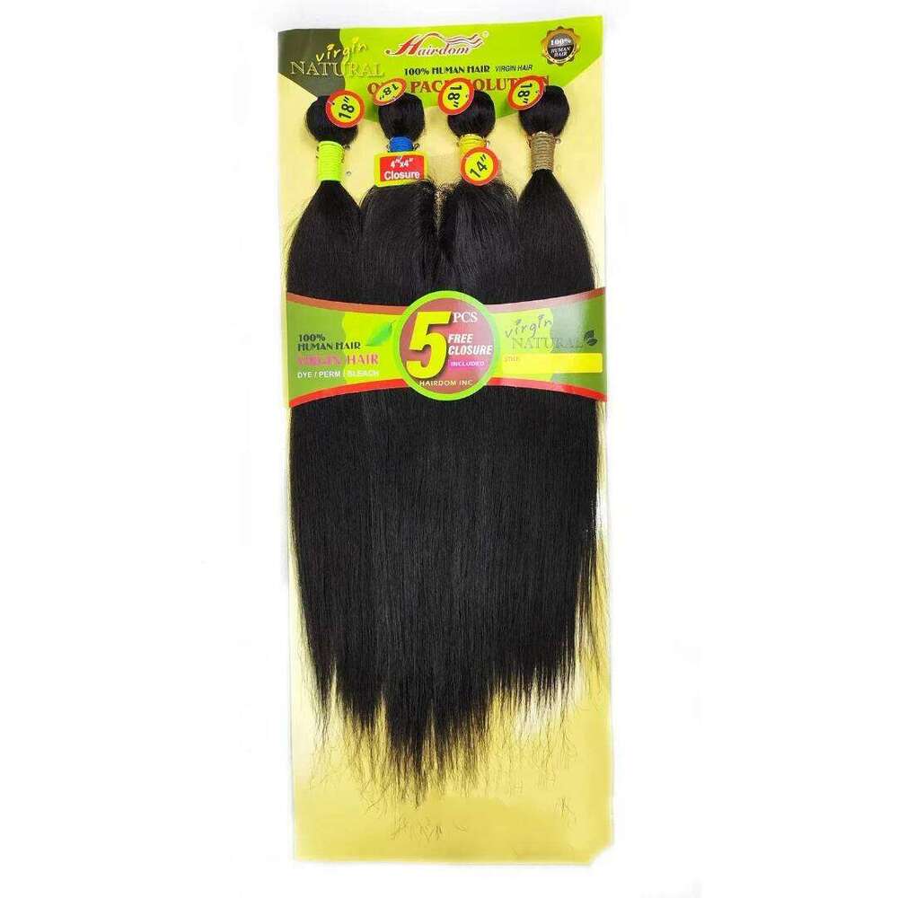 Top Rated Bone Straight Human with 4X4 Indian Raw 100%Human Hair Closure And Bundles