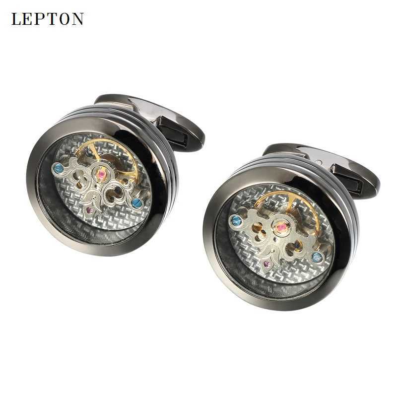 Hot Movement Tourbillon Cufflinks For Mens Shirt Cuffs Button Top quality Mechanical Watch Tourbillon Cufflinks Relojes Gemelos W250606