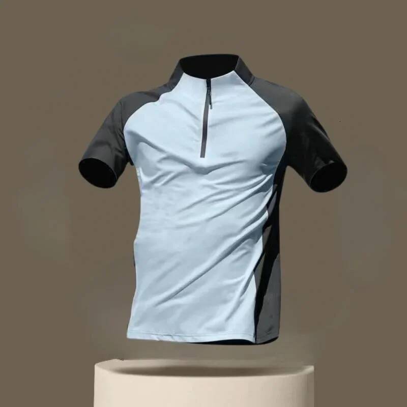 Ddmyoutdoor Mens Fiess Training Tshirts Tops Gym Workout Compression Sweatshirt For Running Football Jersey High Collar Sportswear Jogging Suit