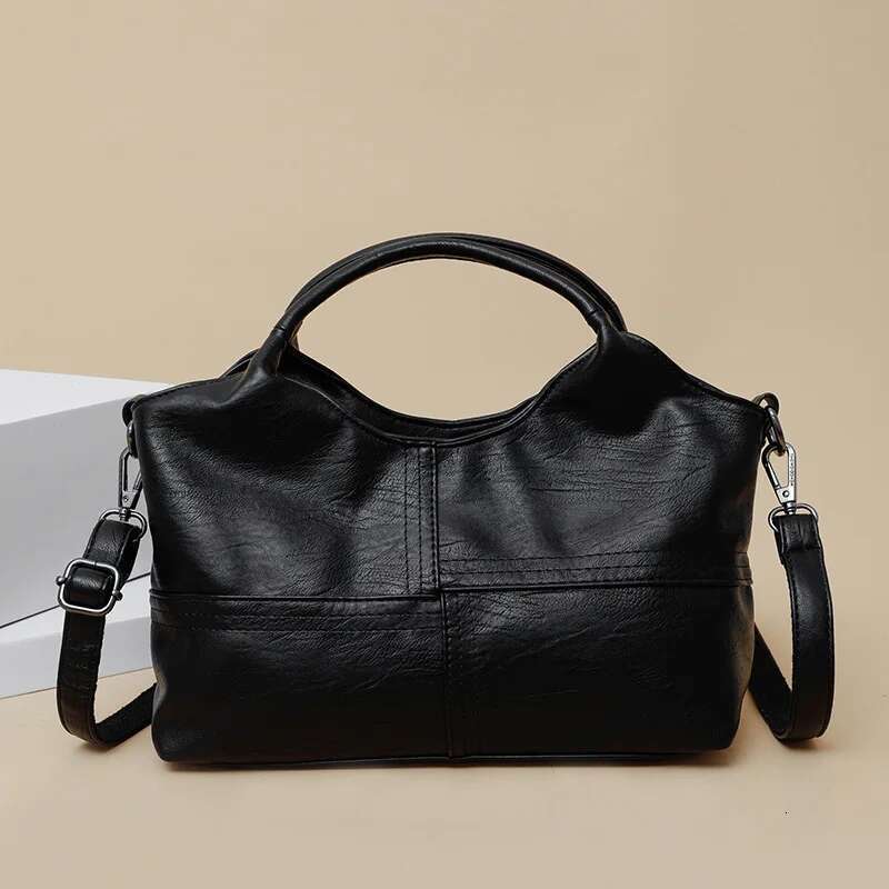 Ladies Leisure Handbag Solid Color Shoulder Zipper Saddle Waterproof Casual Pouch Soft PU Daypack Weekend Sling Bag