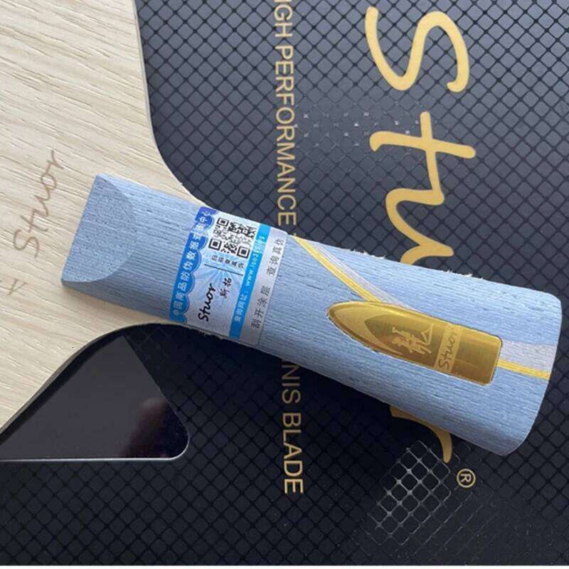 Stuor Sports Long 5 Table Tennis Racket Hexagonal Blades Yellow Carbon Fiber Built-in Professional Ping Pong Paddle