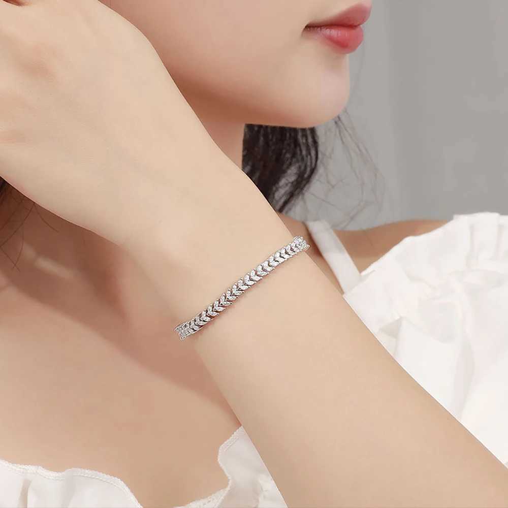 TEMGF Marquise Zircon Bracelet S925 Sterling Silver Chain for Women Girls Sparkling Fine Jewelry Couple Birthday Surprise Gift W250606