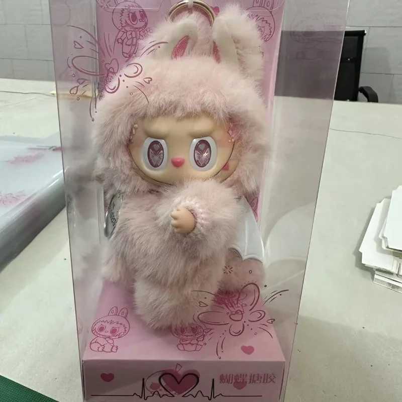 High Quality Zimomo Little Leader Labubu Change Baby Butterfly Pink Limited Edition Plush Vinyl Labubu Doll Pendant Gift X250606