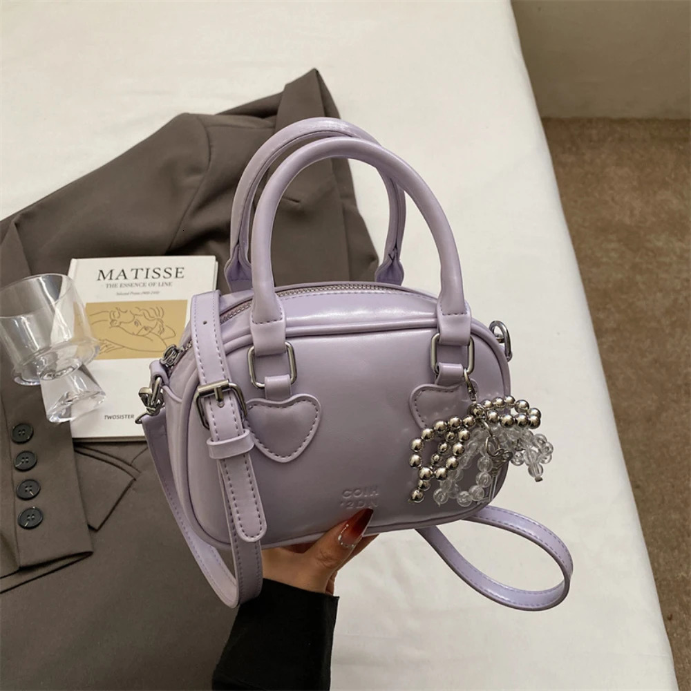 Summer Square Glossy Handbags for Women Female Simple High Grade Solid Color Zipper One Shoulder Bag Commute Crossbody Bags 250605