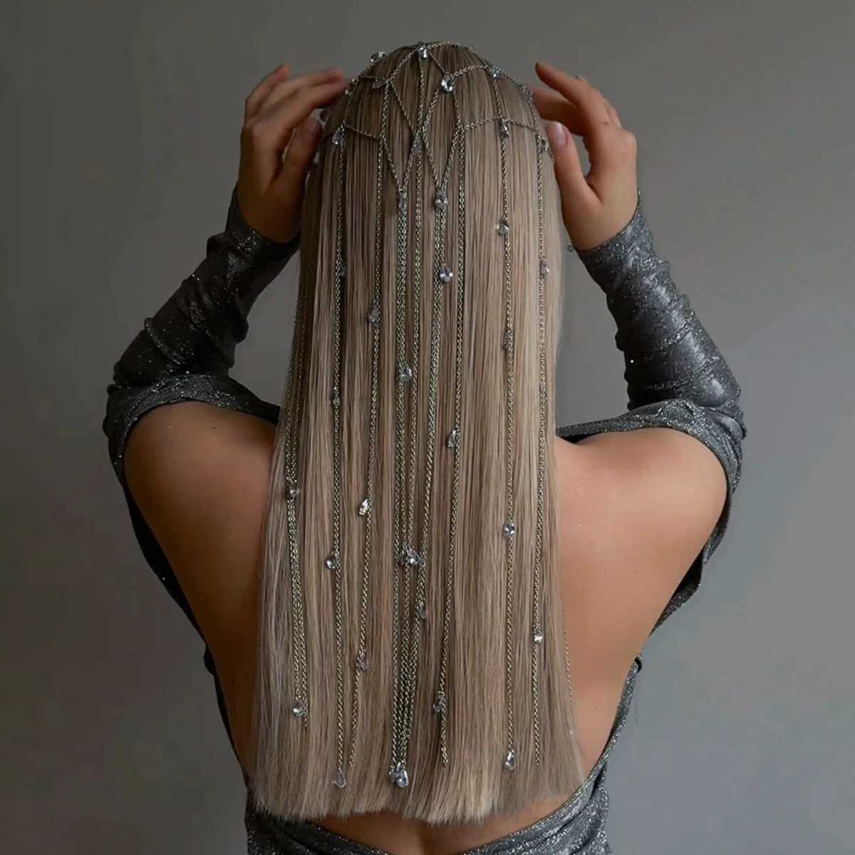 Summer New Tassel Headband Temperament Princess High-grade Rhinestone Headband Versatile Evening Headdress Women Jewelry Z250605