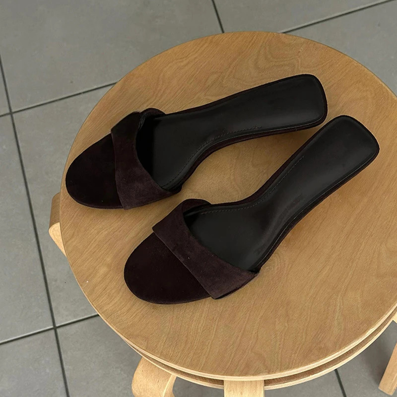 Summer Womens Fashion Open Toe Slippers Elegant Wedges Heel Slides Ladies Evening Party Shoes 250605