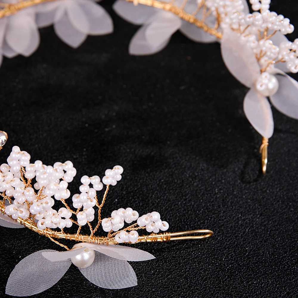Handmade Bride Hair Accessories Bridal Fairy Hair Hoop and Dangle Earrings Hair Band Accessories for Bride and Bridesmaid Z250605