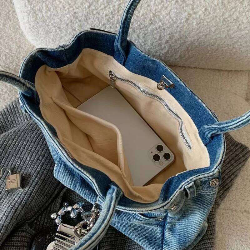 Elegant Women's Vintage Denim Shouldersacks Trendy under Arm Carry Tote