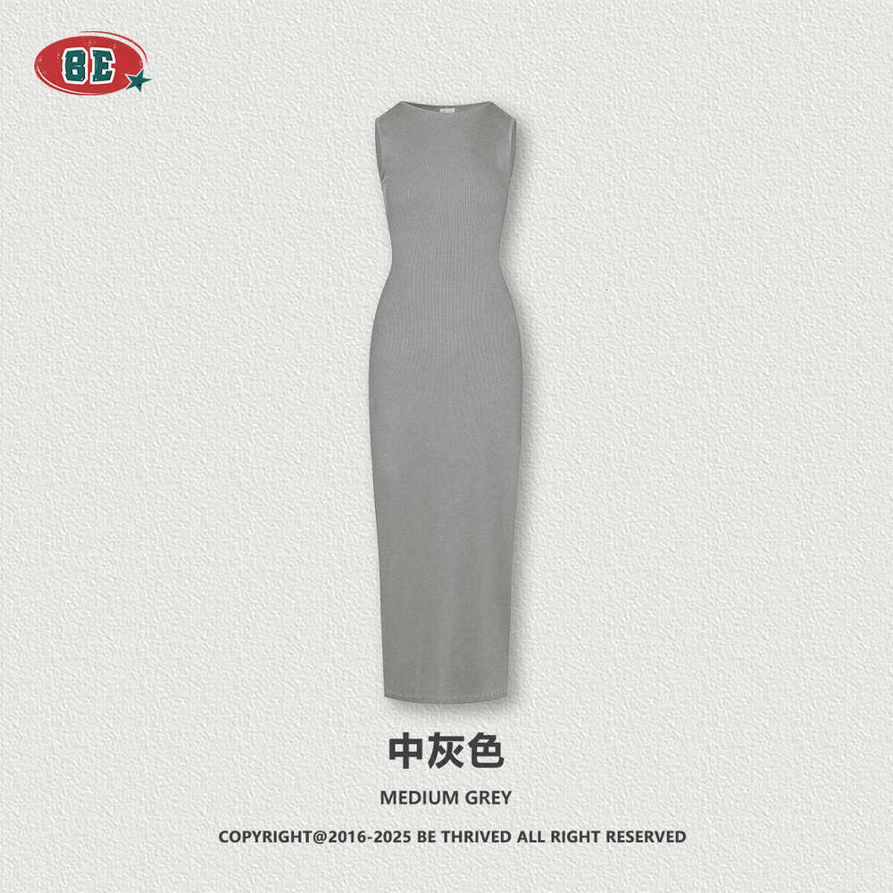 BE Women's 2025 Summer Sexy Queen's Vest, High End, and Slimming Knitted Dress for Women