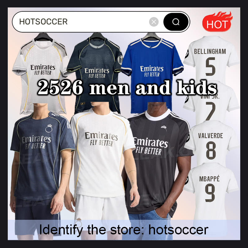 25 26 Madrid soccer Jersey kids home away third men and kids 2025 2026 MBAPPE BELLINGHAM Football Shirt Camiseta RODRYGO VINI JR hotsoccer VALVERDE ABC