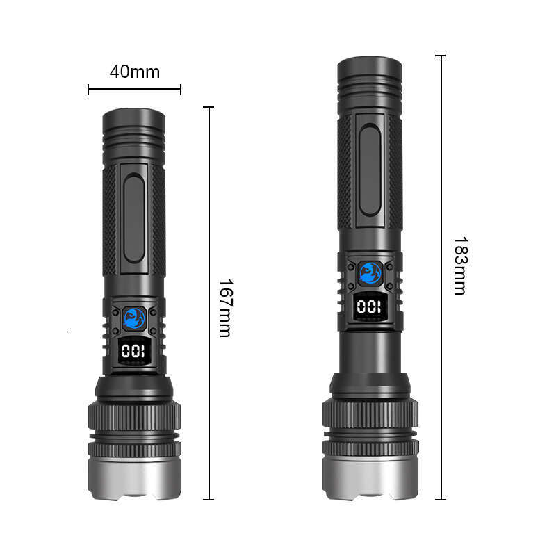 DHgadges Tactical Flashlight LED Rechargeable Long Distance Light 1000 Meter High Power Torch USB Type C Waterproof Outdoor Use