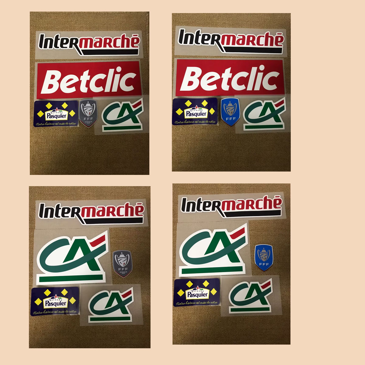 French Cup 2025 Sponsor Patch Badge Fullset Heat Transfer Printing Soccer Parches