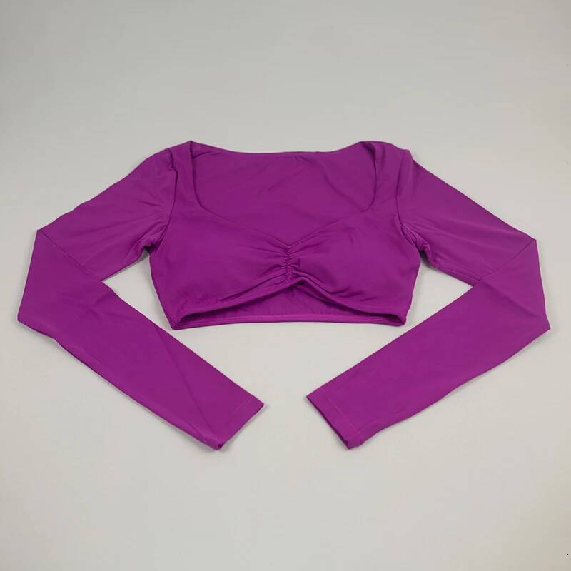 Quick Drying Breathable Short Yoga Sexy For Women Nude Feeling Fiess Tops Slim Fit Exercise Running Clothes