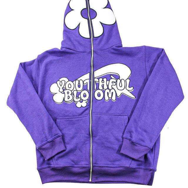 3D Printed New Trendy Brand Floral Print Unisex Couple Versatile Zipper to the End