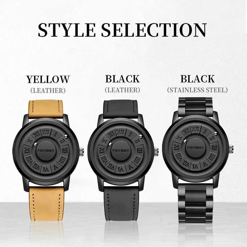 FOXBOX Military Waterproof Watch For Men LIGE Luxury Crolling Pointer Magnetic Force Watch Men Fashion Sport Quartz Chronograph Y250605