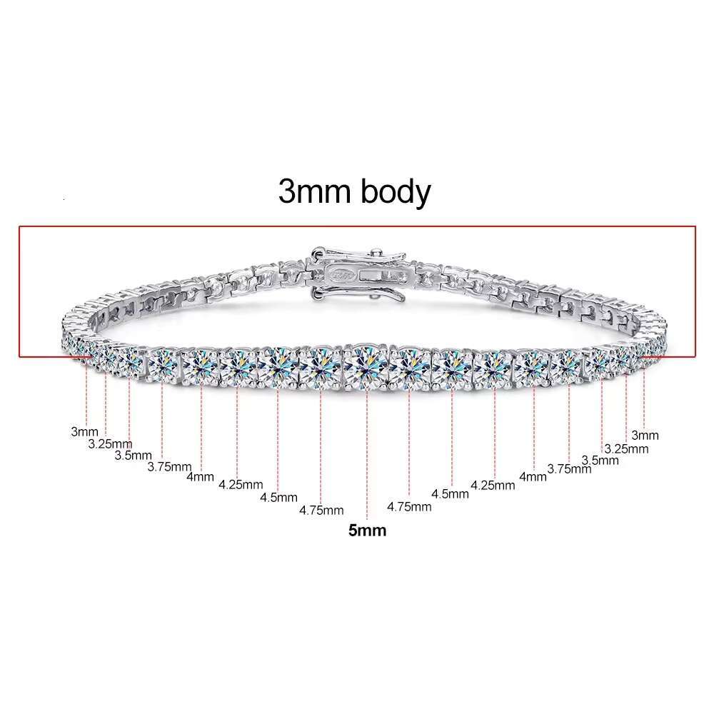 D Color VVS1 Moissanite Diamond Trendy New Design Tennis Bracelet for Wedding Jewelry for Women