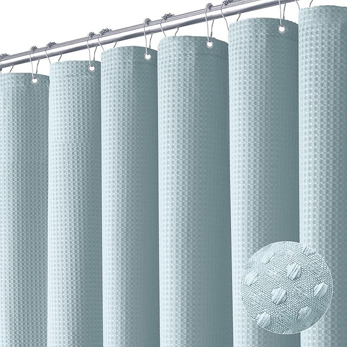 B345 plain waffle waterproof and mildew-proof polyester shower curtain bathroom curtain toilet partition curtain shower curtain