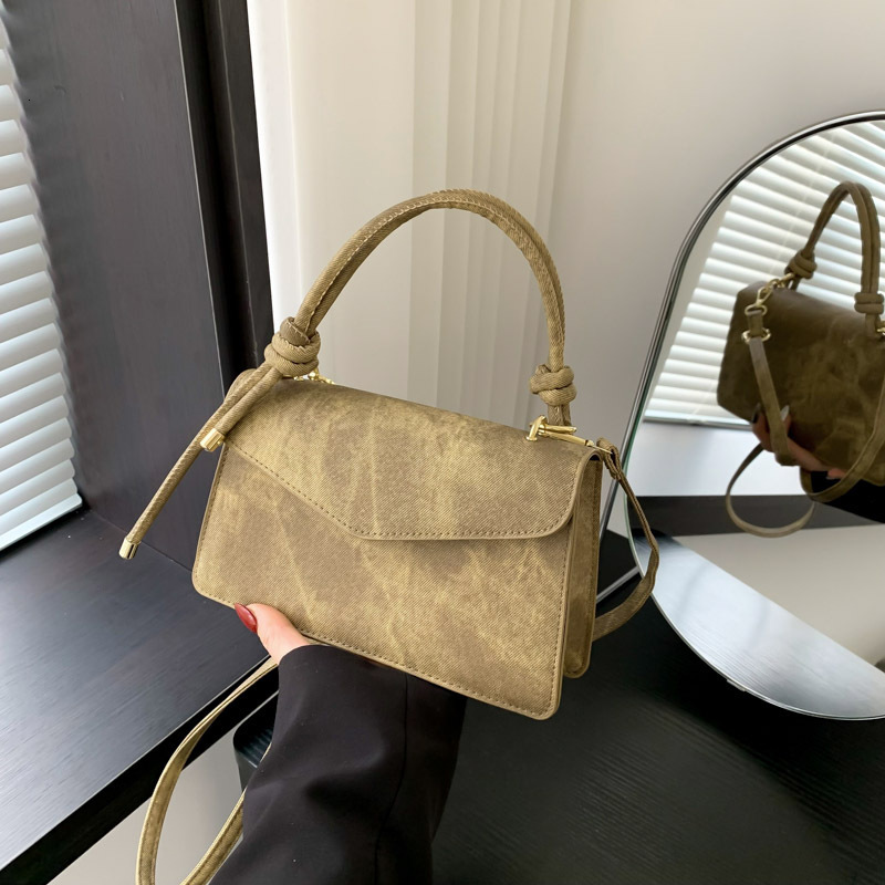 designer Vintage Handheld Small Square Bag for Women 2025 Spring New Versatile Shoulder Bag Cross-border Export Dropshipping Crossbody Bag