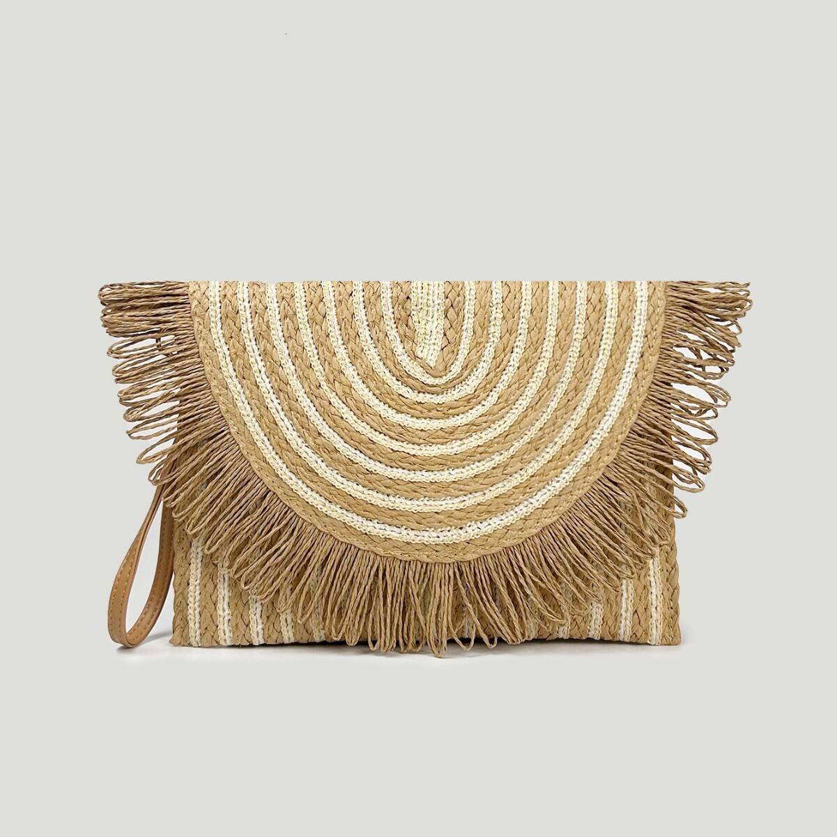 Handmade woven bag crossbody trend bag niche Bohemian style summer beach fringe trend grass bag designer women s shoulder bag