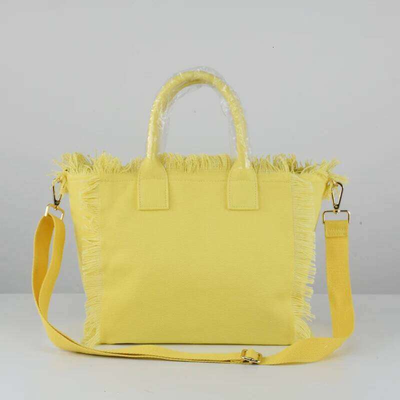 Spring And Summer Leisure Holiday Tassel Design Small Shoulder Can Be Custom Travel Bag Large Capacity Thick Canvas Han