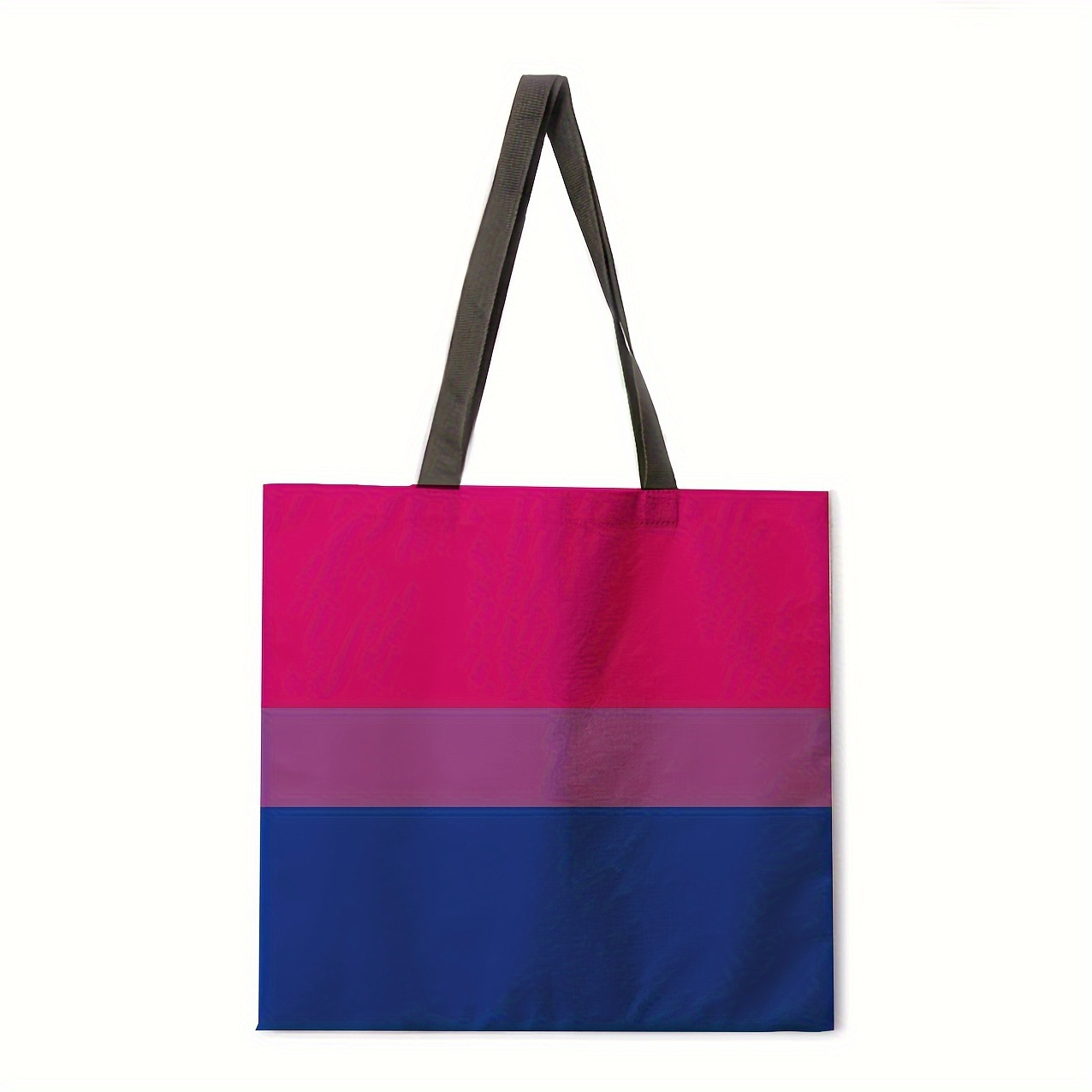 Colorful Rainbow Print Single Strap Tote for Everyday Use - Eco-Friendly Shopping Bags 2025 Fashion
