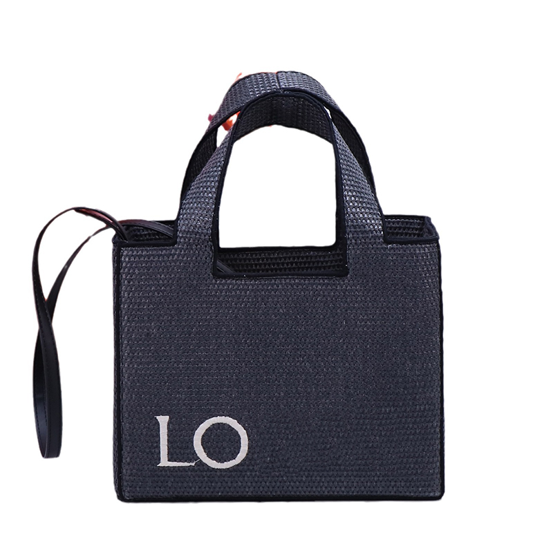 Shoulder Bags Designer Woven horizontal tote hand-held single shoulder diagonally crossing beach large capacity shopping bag