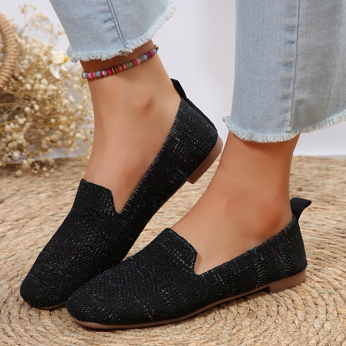Spring Casual Shoes Large Size Flat Slip On Casual Shoes For Women Ddmysaturn
