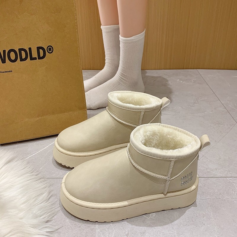 2025 Free Shipping Autumn/Winter New Women's Designer Thick Bottom Snow Boots with Women's Plush Thick Casual Short Boots brown black