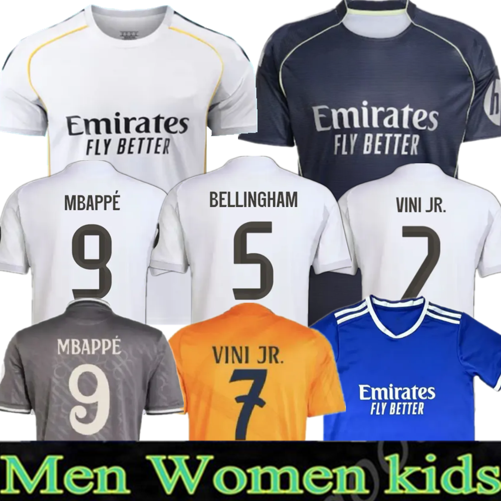 25 26 BELLINGHAM Soccer Jersey VINI JR 2024 2025 RODRYGO 9 MBAPPE Fan Player version dragon 15 cups Football shirts uniform sleeved