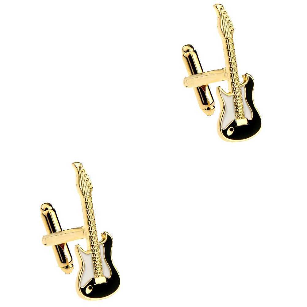 4 Styles TZG Fashion Music Cufflinks Men Cuff Links Guitar 1 Pair Shipping W250606
