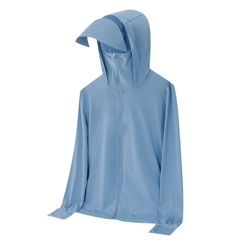 Ddmyoutdoor Summer New Anti UV Comfortable And Versatile Feel Brocade Ammonia Ice Silk Fabric Breathable Sunscreen Clothing Jogging Suit