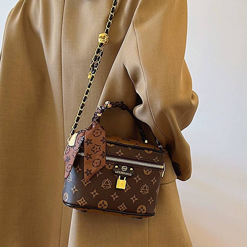 Designer Bag Fashion Luxury Women Cosmetic Bag Shoulder Bag Classic Vintage Old Flower Crossbody Designer Wallet Handbag Tote Brown New Large Capacity