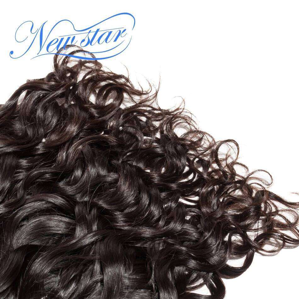 Brazilian Natural 3 Bundles Extension With 5x5 New Star Raw Virgin Human Hair Weaving Water Wave And Closure