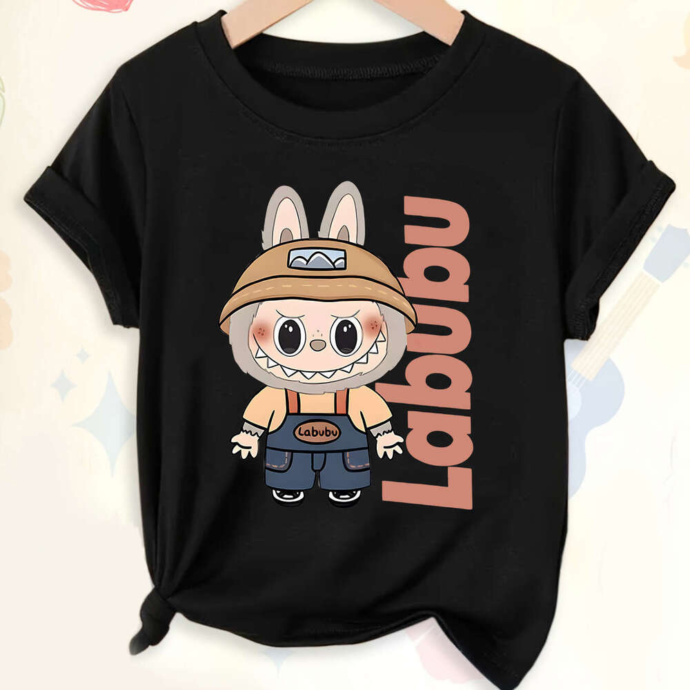 Labubu Summer Labubu Anime Merchandise Short Sleeve Unisex Two-Dimensional Trendy T-Shirt Casual Versatile Top labubu doll