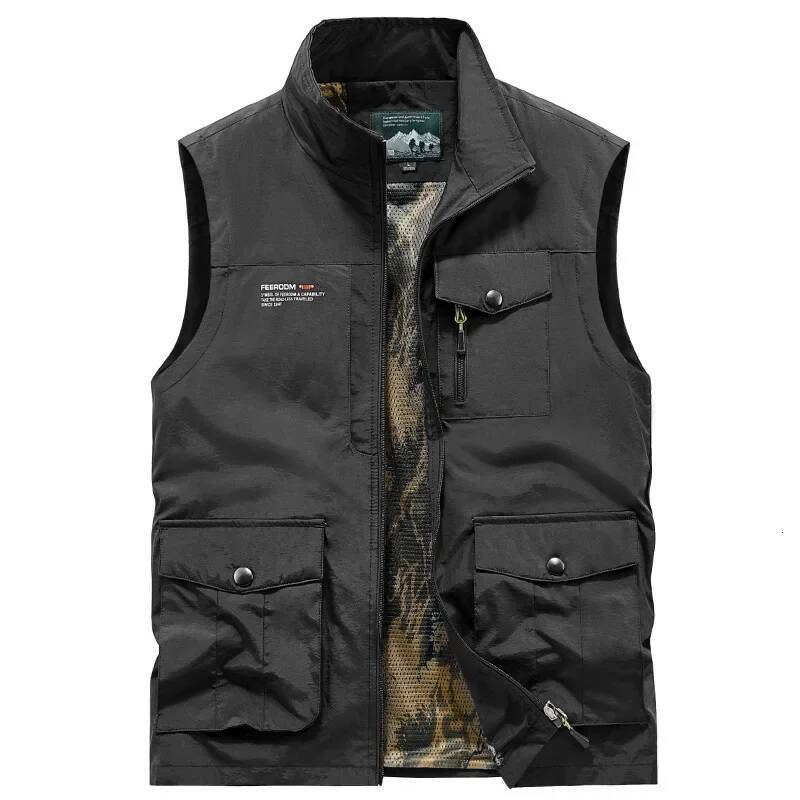 Ddmyoutdoor Mens Outdoor Multi Pocket Hiking Summer New Camping Photography Tactical Cargo Vest Fishing Waistcoat Jogging Suit