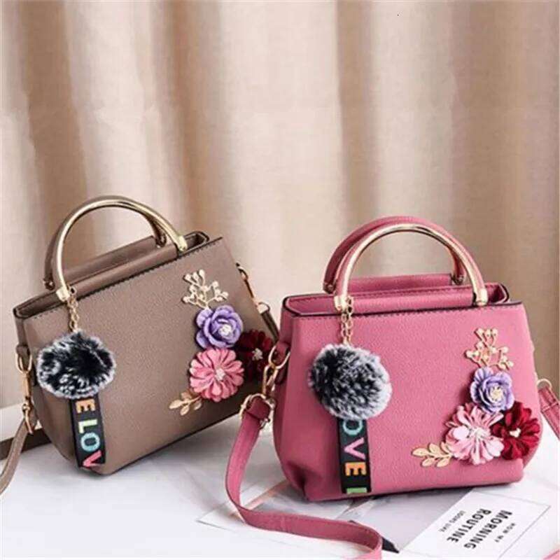 3D Flower Decor Handbag, Elegant Mini Crossbody Women's Fashion Shoulder Bag, Street Trends Tote Bag Purse