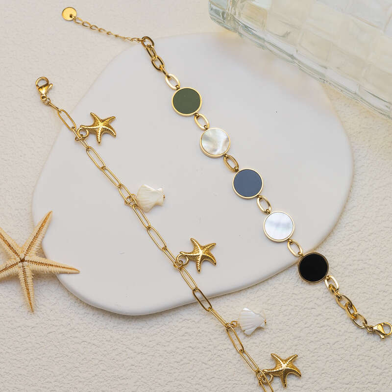 Ins Ocean Element Bracelet Starfish Shell Vacation Style Pendant Jewelry