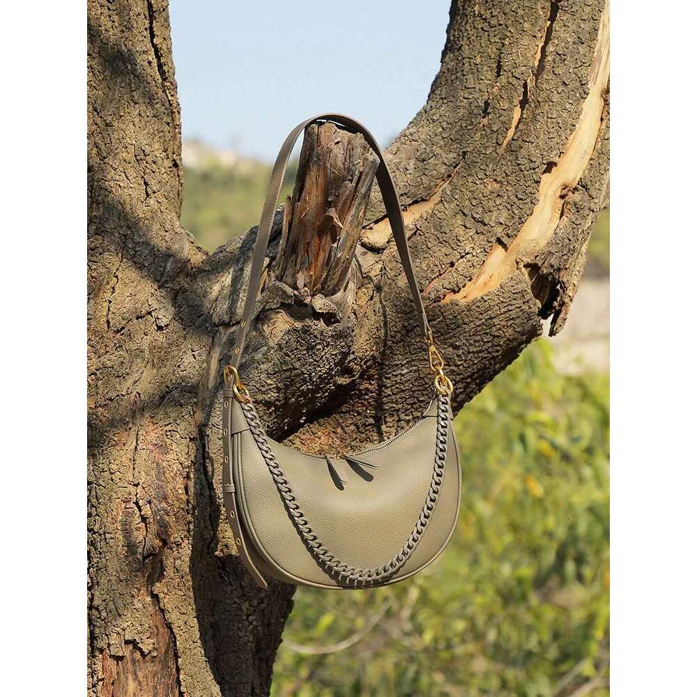 2025 New Genuine Leather Underarm for Women Fashion Shoulder High Quality Chain Crossbody Dumpling Bag