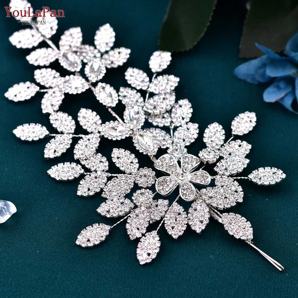 TOPQUEEN Shiny Bridal Headband Wedding Hair AccESSories Alloy Woman HeaDWear Bride Headpiece Pageant Diadem HeaddrESS HP518 Z250605