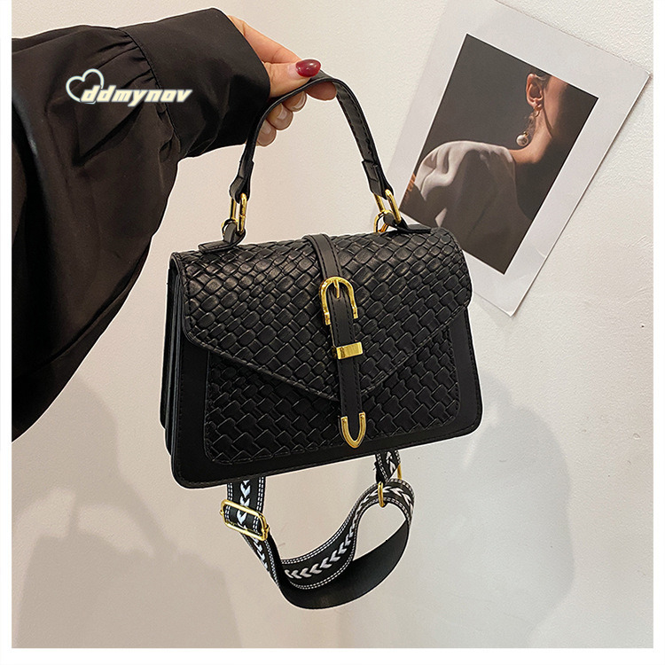 Handbag for Women 2025 New Fashion Embossed Woven Pattern Versatile Stylish Single Shoulder Crossbody Small Square Bag ddmynov
