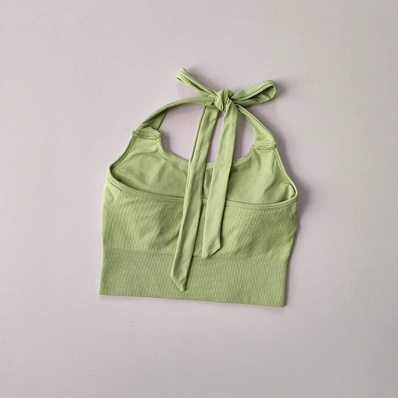 Summer Sexy Neck Hanging Strapless Sports Women's Fashion Quick Drying Yoga Bra Under Wear Clothing Crop Top