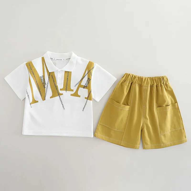 Boys Polo Shirts Clothes Sets Summer 2025 Childrens Cotton T-shirts Shorts 2pcs Sports Suit For Baby Tracksuits Kids Outfits 6Y R250606