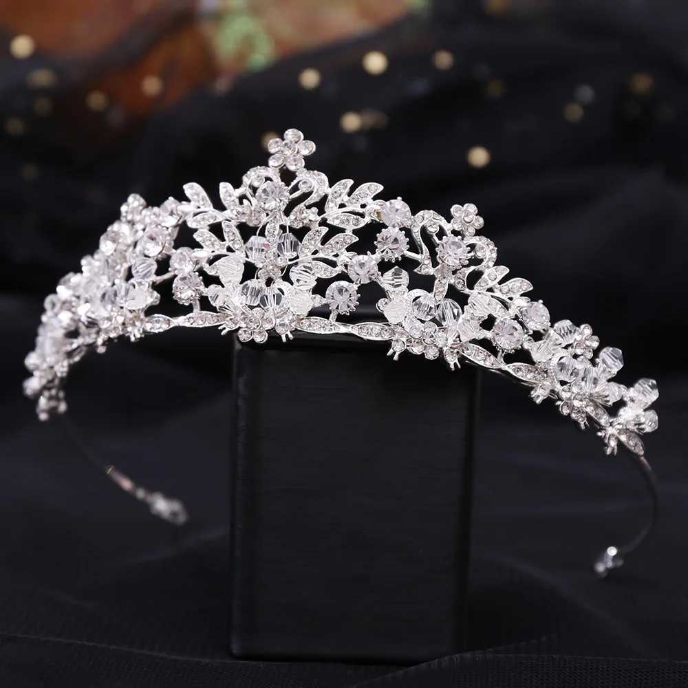 Baroque Luxury Crystal Bridal Tiaras Cubic Zircon Crown Rhinestone Pageant Diadem Headpieces Wedding Hair Accessories Z250605