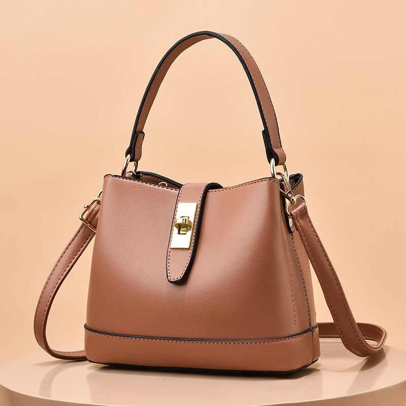 2025 Spring Summer New Women's Bag Texture Small Women's Bag New Fashion Bucket Bag Niche Fashion Handbag Crossbody Bag Retro Splicing Desig