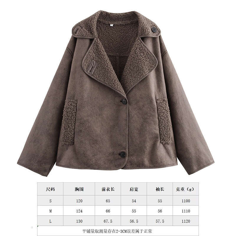 Women's Fashion New Arrival Autumn Winter Shearling Collar Jacket Coat B5