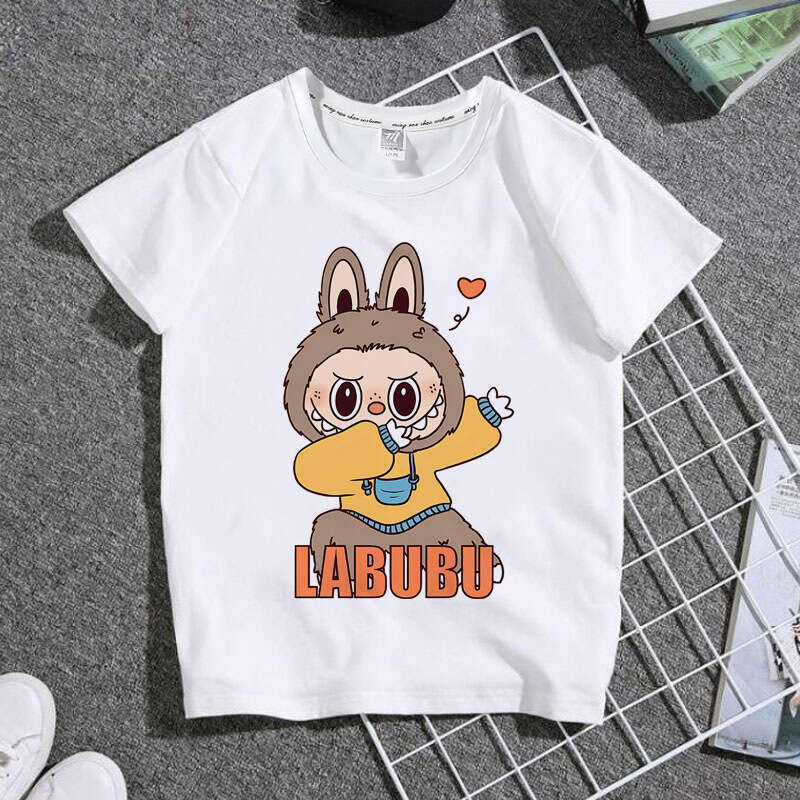 Summer Labubu Anime Merchandise Short Sleeve Unisex Two-Dimensional Trendy T-Shirt Casual Versatile Top labubus labubu doll
